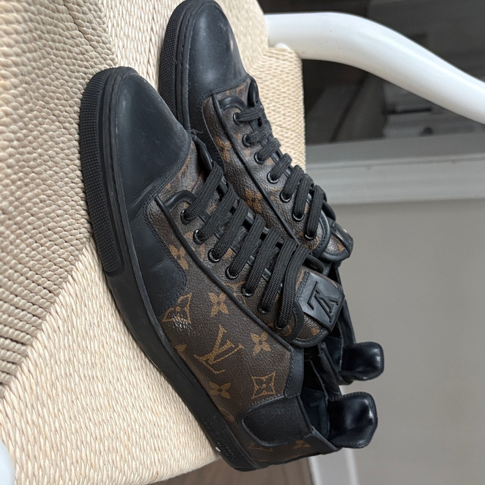 Louis Vuitton Monogram Black and Brown Sneakers